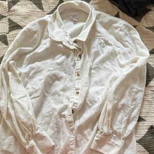 MaternityCasual White Button-Up Shirt